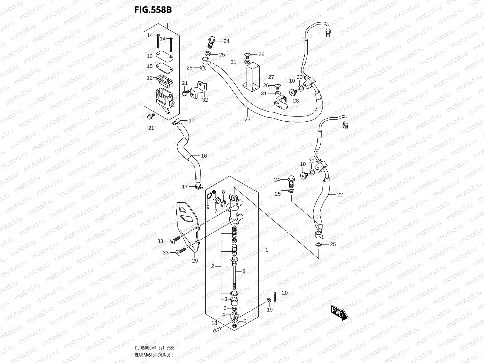 558B - REAR MASTER CYLINDER
