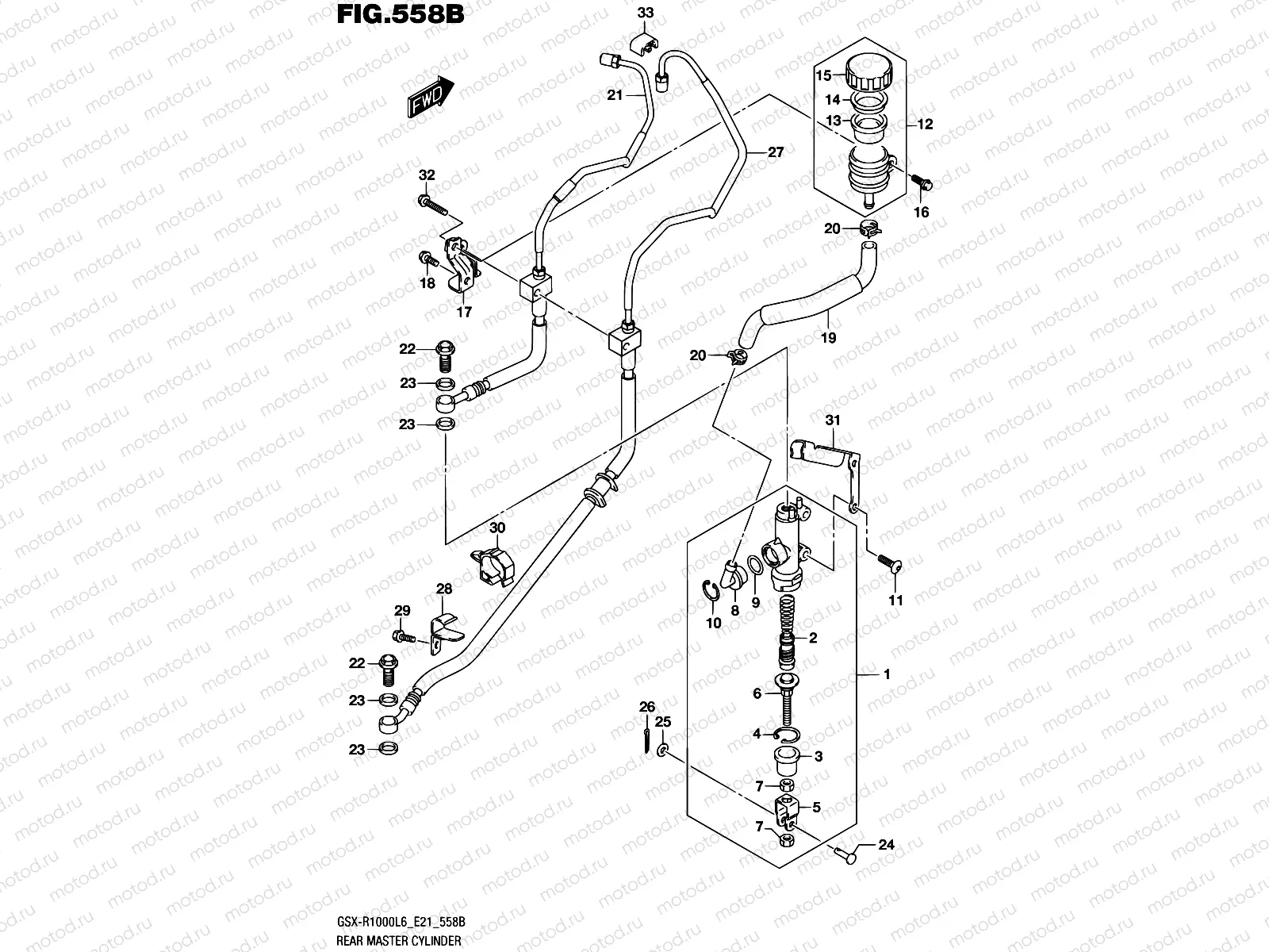 558B - REAR MASTER CYLINDER (GSX-R1000AL6 E21)