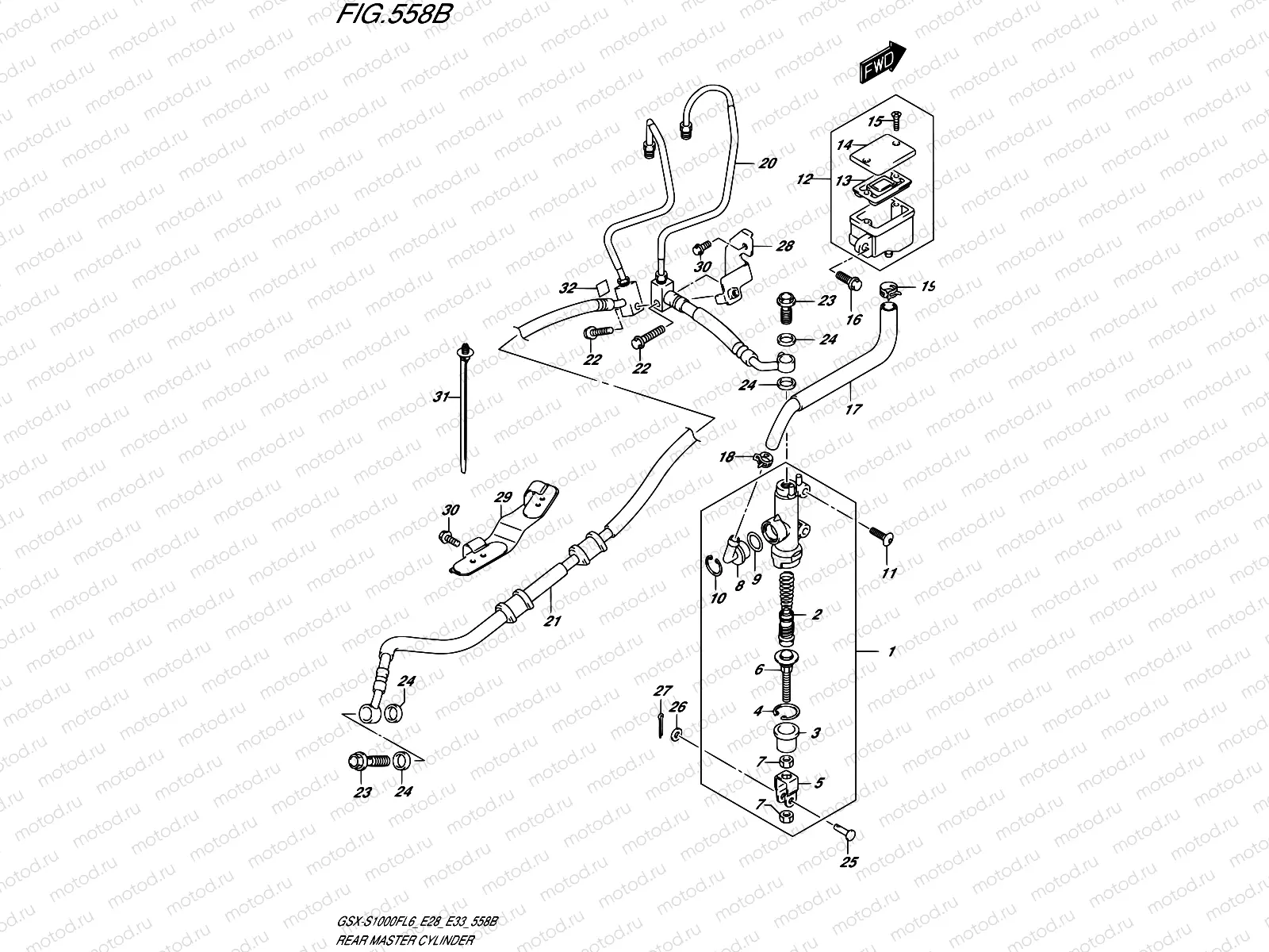 558B - REAR MASTER CYLINDER (GSX-S1000FAL6 E28)