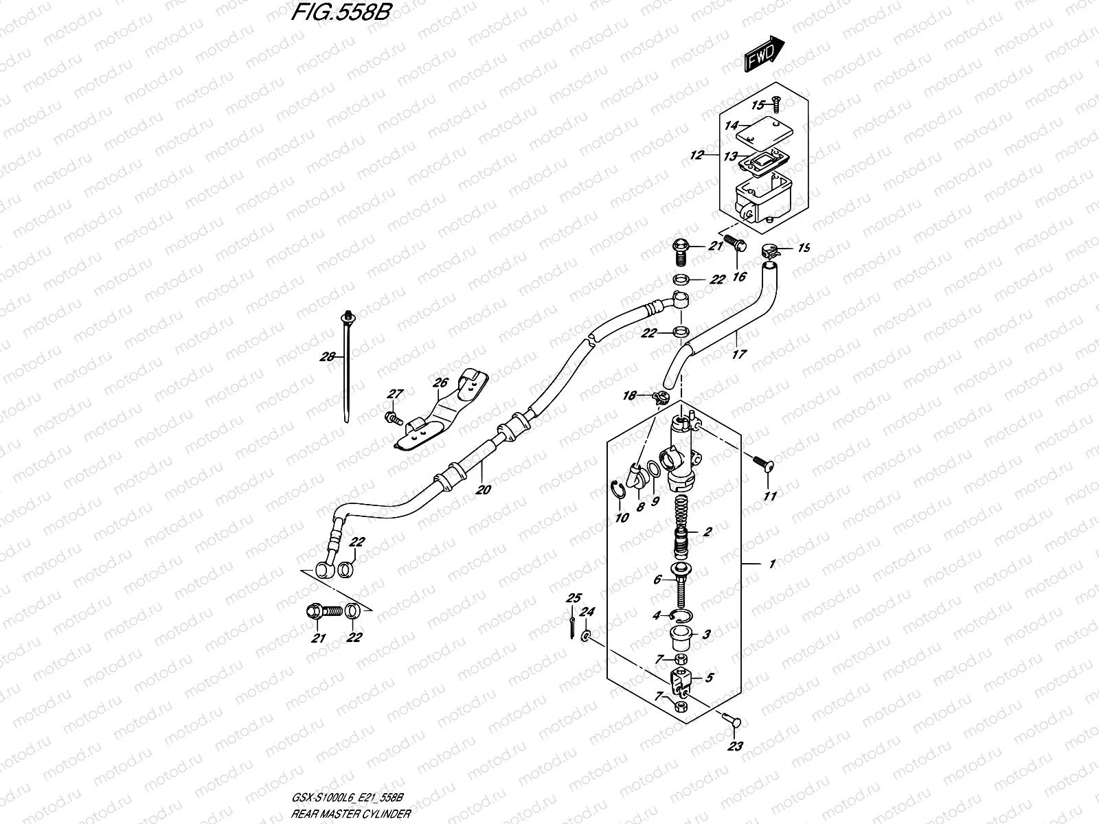 558B - REAR MASTER CYLINDER (GSX-S1000UFL6 E21)