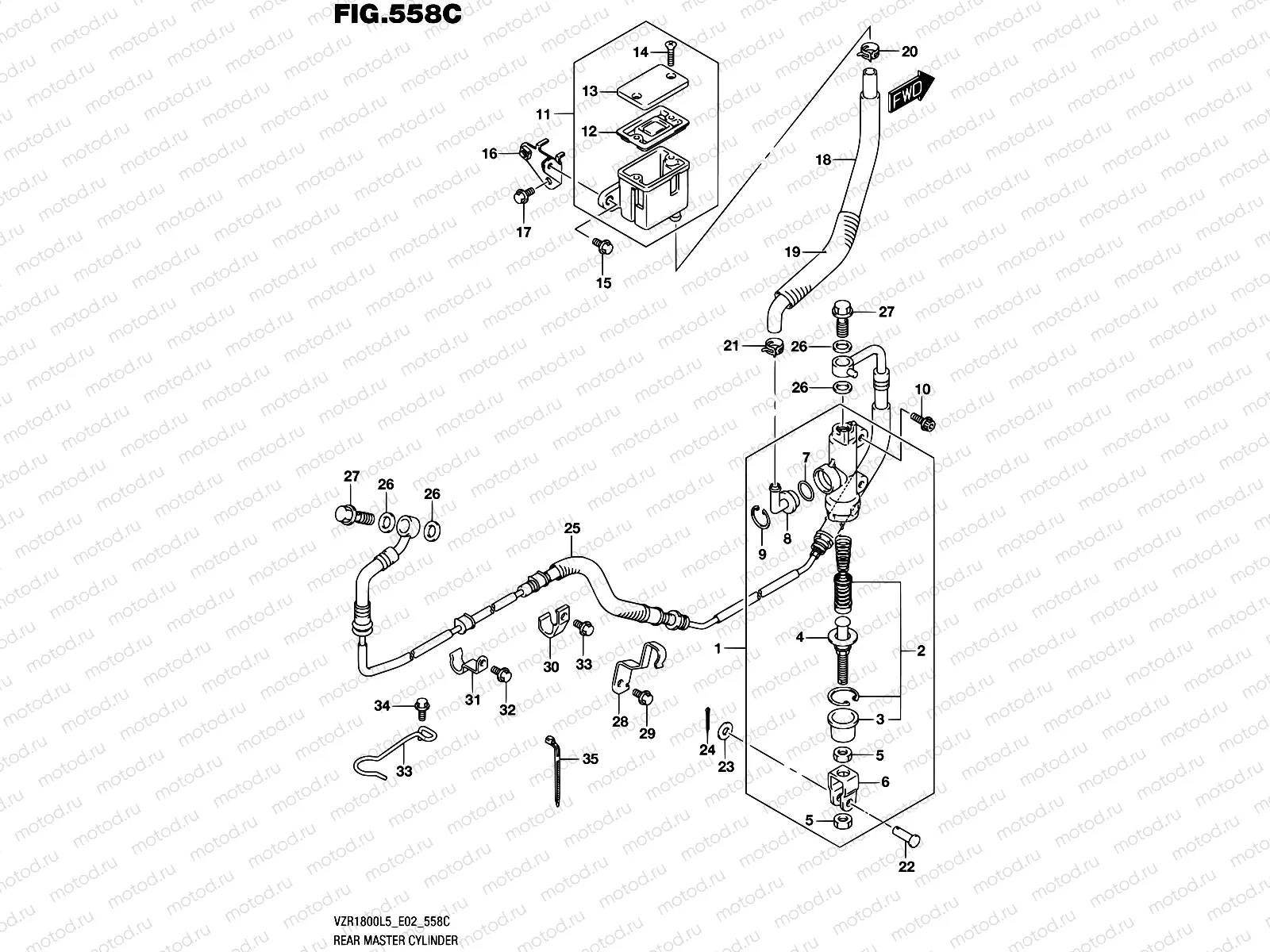 558C - REAR MASTER CYLINDER (VZR1800UFL5 E19)