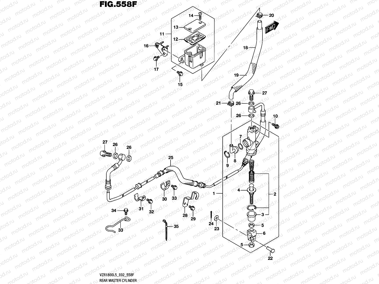 558F - REAR MASTER CYLINDER (VZR1800BZUFL5 E19)