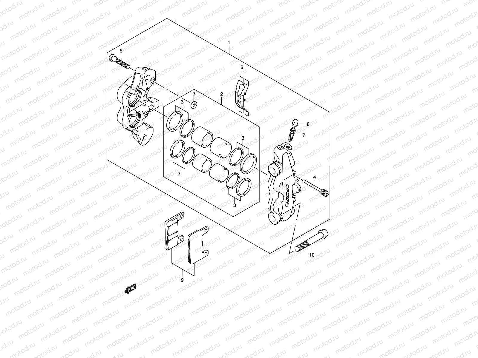 55A - FRONT CALIPER (MODEL K4)