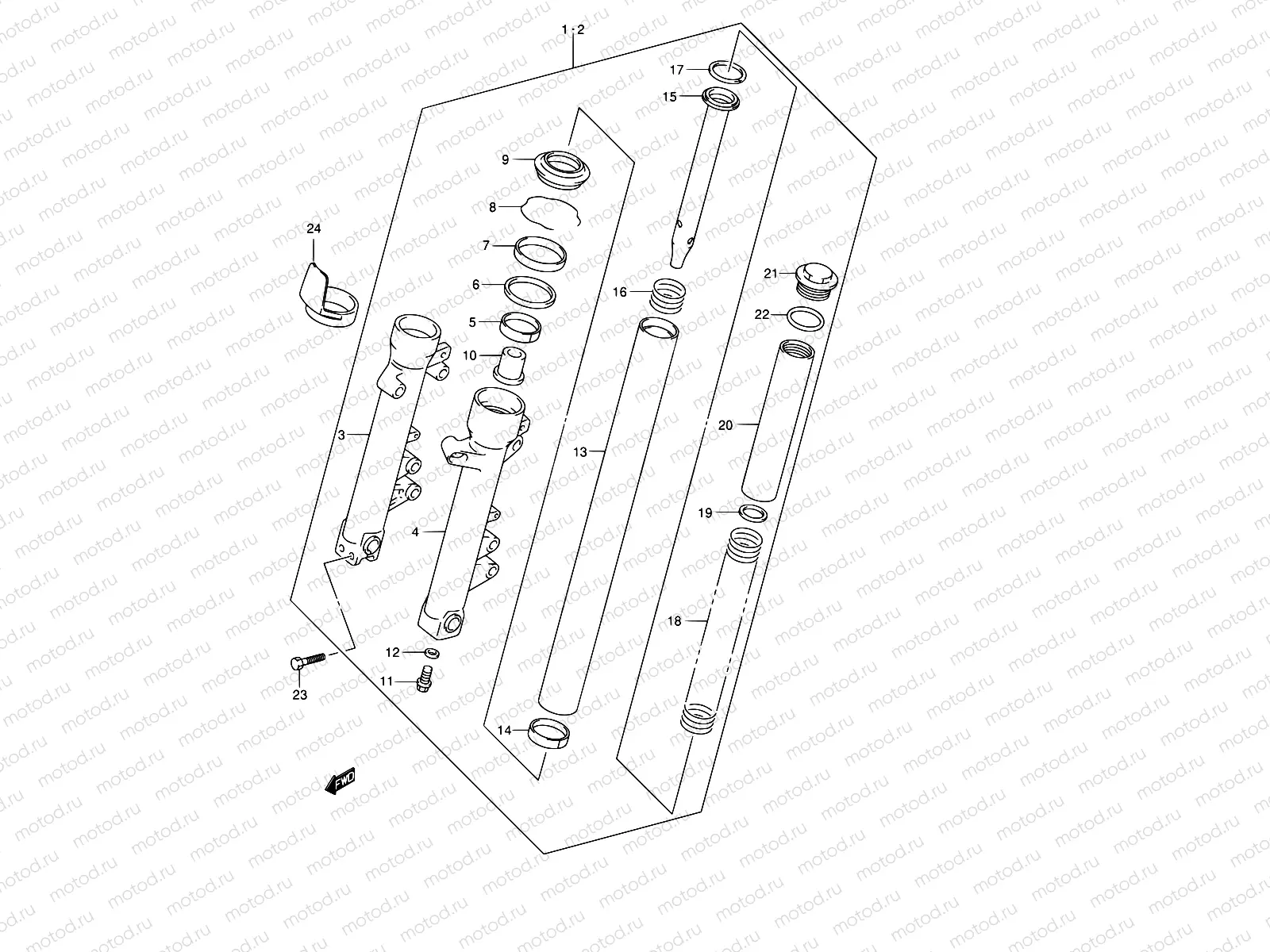55A - FRONT FORK DAMPER (MODEL K3/K4)
