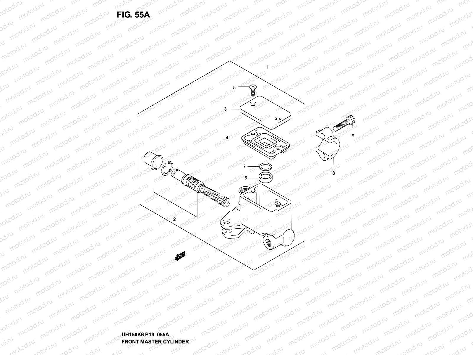 55A - FRONT MASTER CYLINDER (MODEL K4/K5/K6)