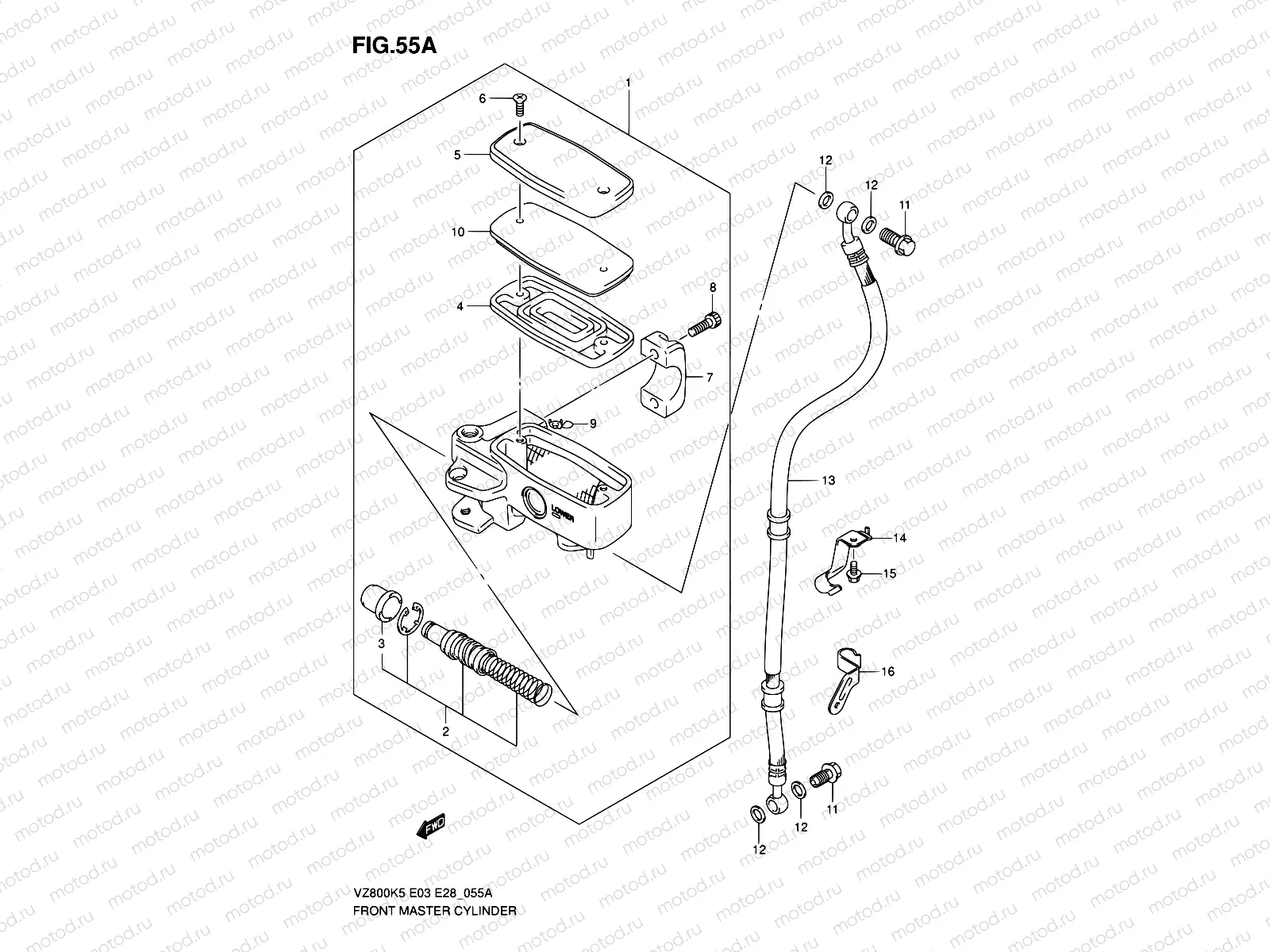 55A - FRONT MASTER CYLINDER (MODEL K7/K8/K9)