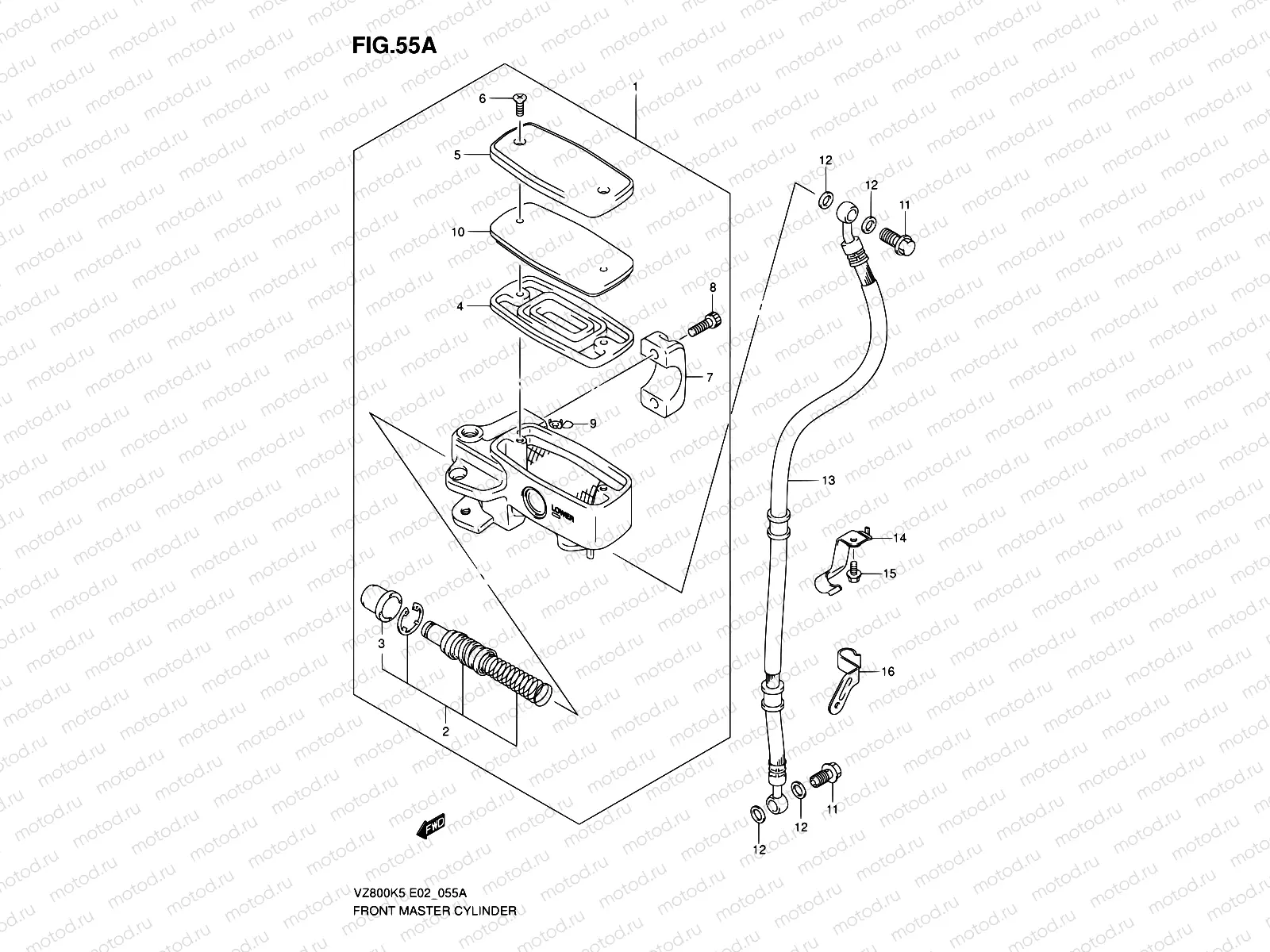 55A - FRONT MASTER CYLINDER (MODEL K7/K8/K9)