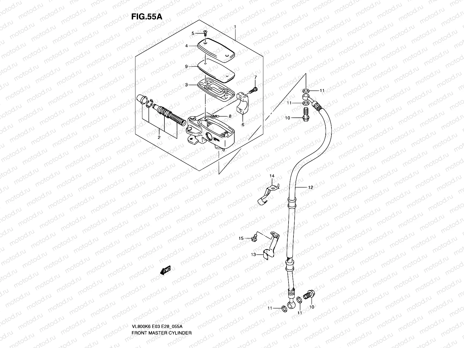 55A - FRONT MASTER CYLINDER (MODEL K7/K8/K9/L0)