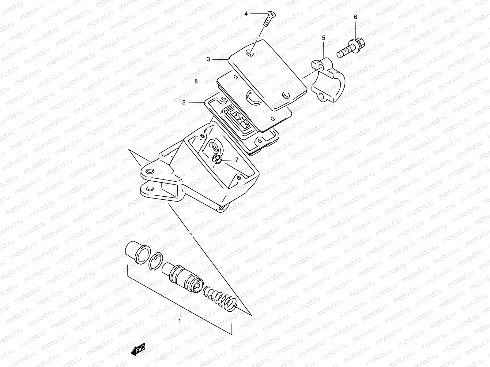 55A - FRONT MASTER CYLINDER (MODEL S/T/V/W)