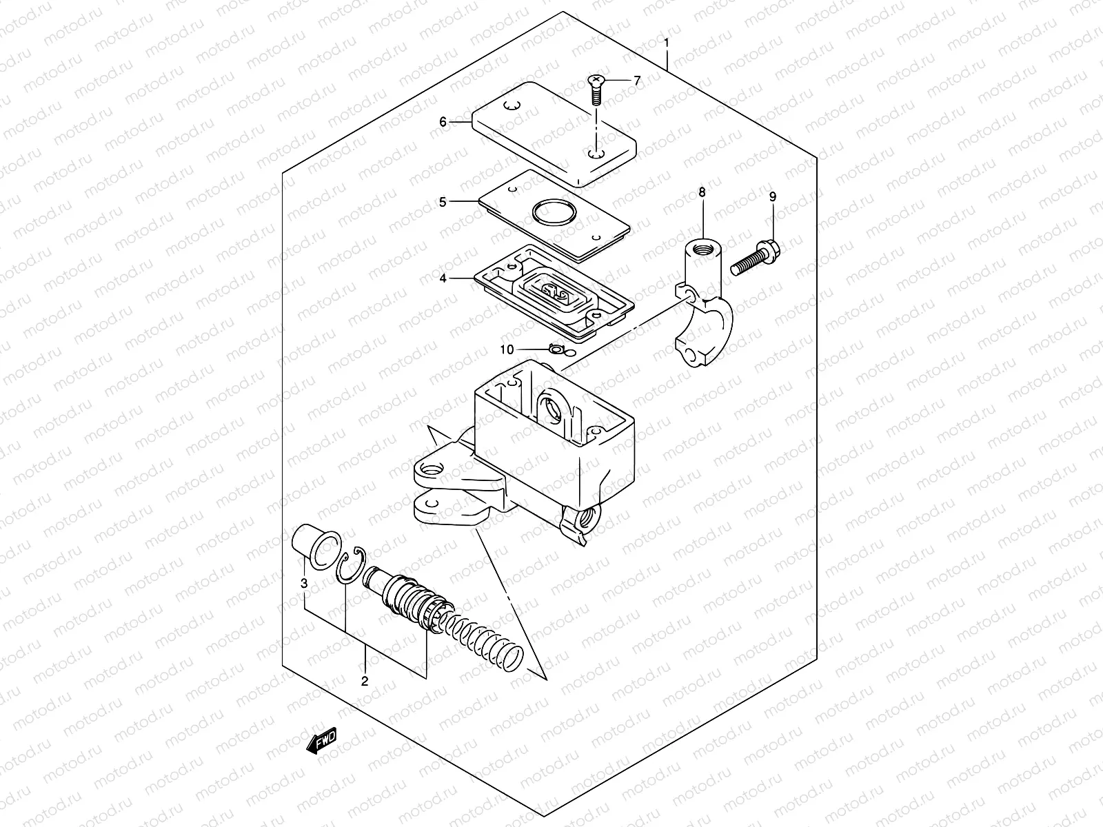 55A - FRONT MASTER CYLINDER (SV1000/U1/U2)