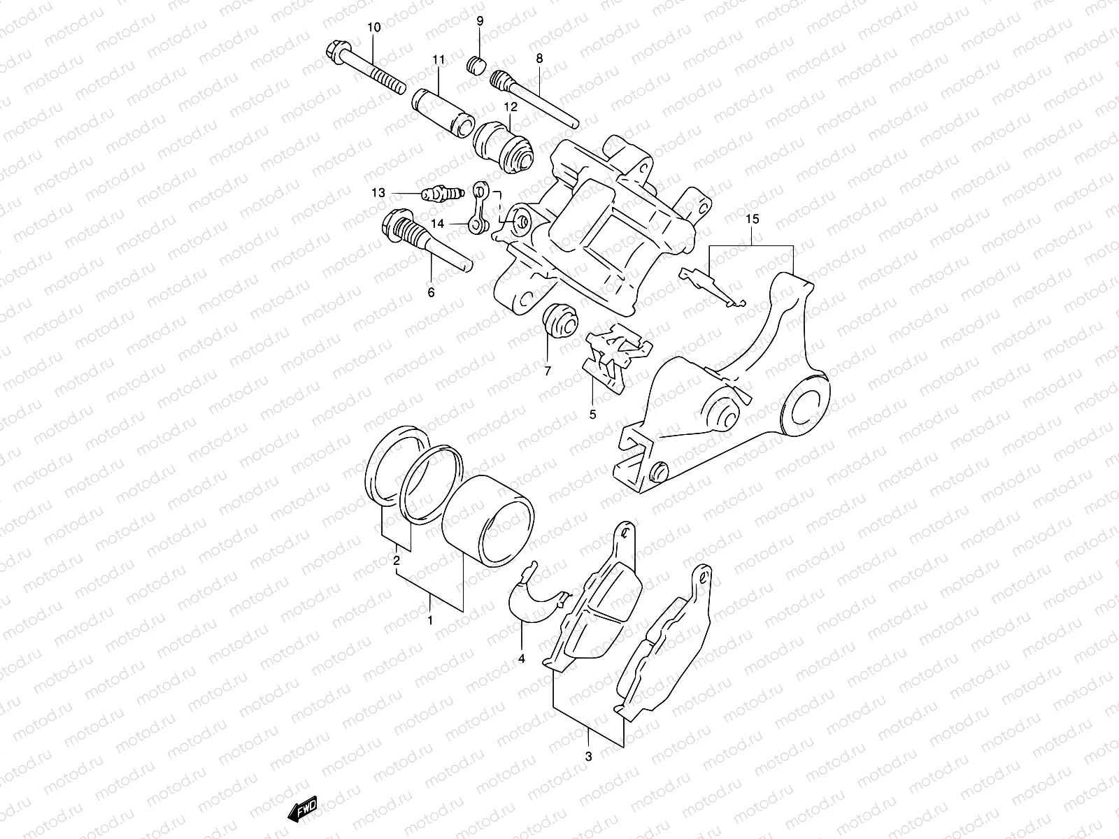 55A - REAR CALIPER (MODEL X/Y/K1)