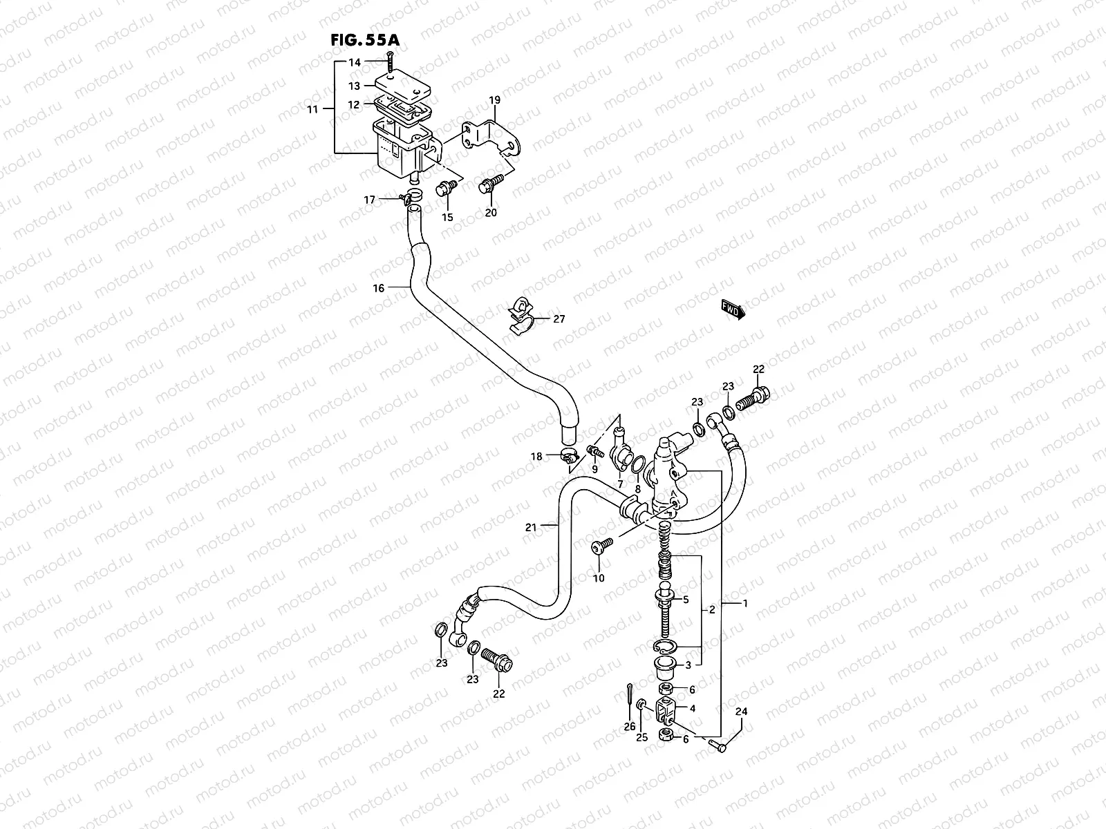 55A - REAR MASTER CYLINDER (MODEL R/S)