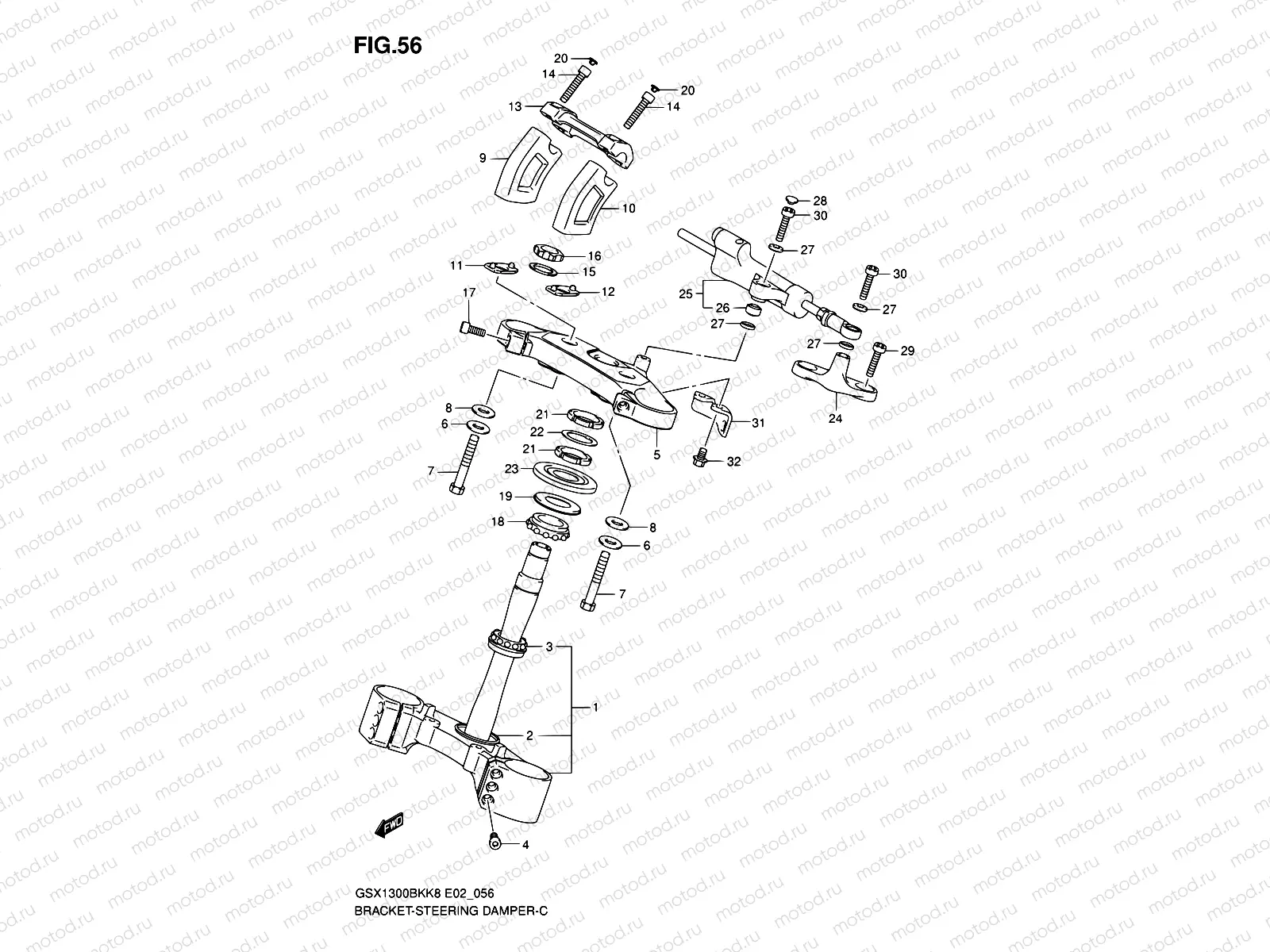 56 - BRACKET/STEERING DAMPER