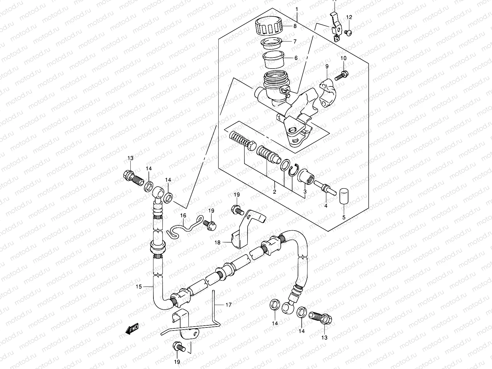56 - CLUTCH MASTER CYLINDER (SV1000S/S1/S2)