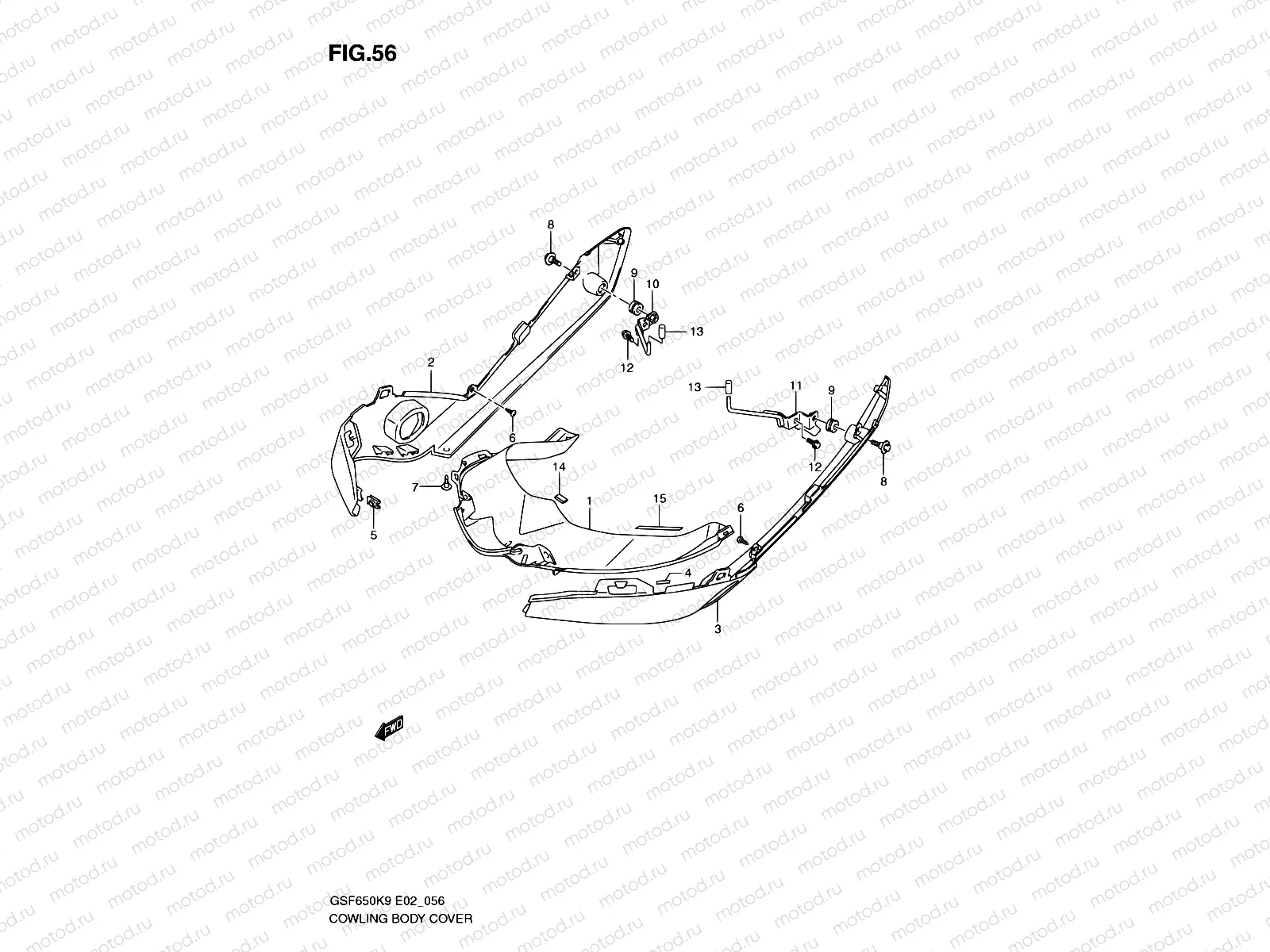 56 - COWLING BODY COVER (WITH COWLING)