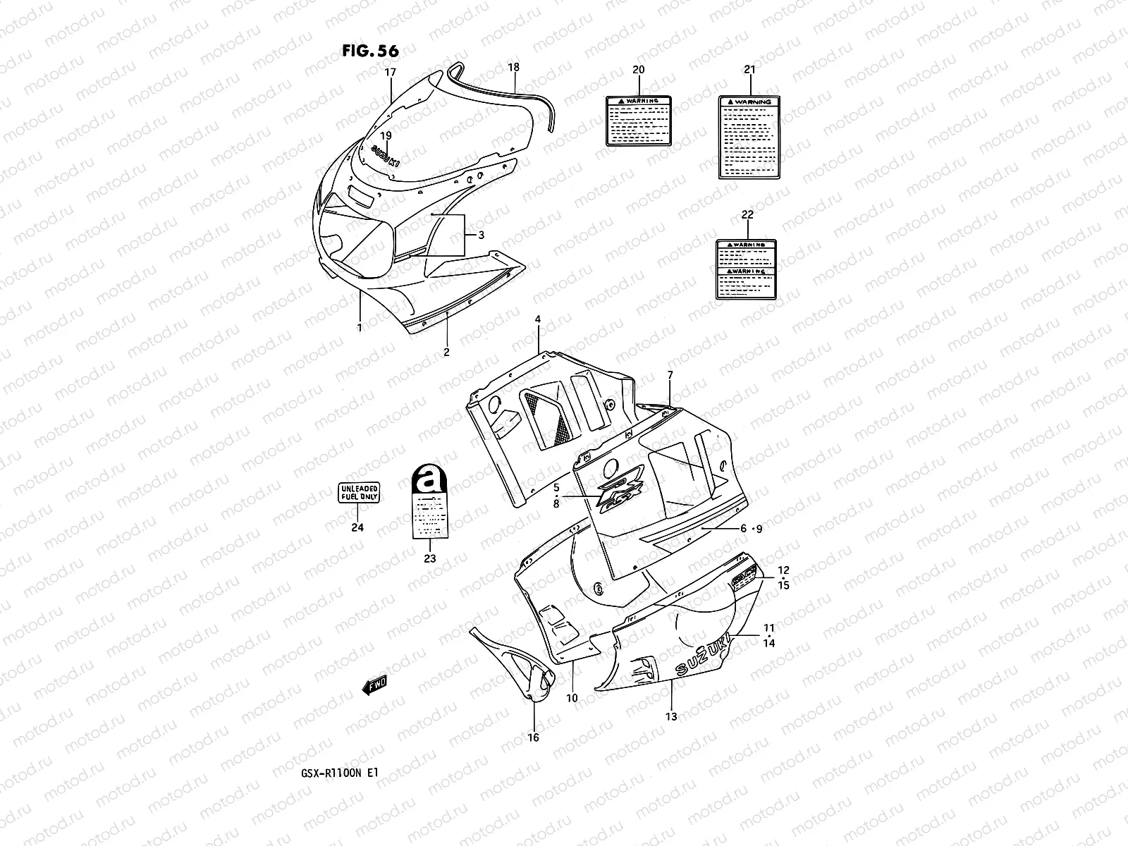 56 - COWLING BODY (MODEL M 3CG/05X)