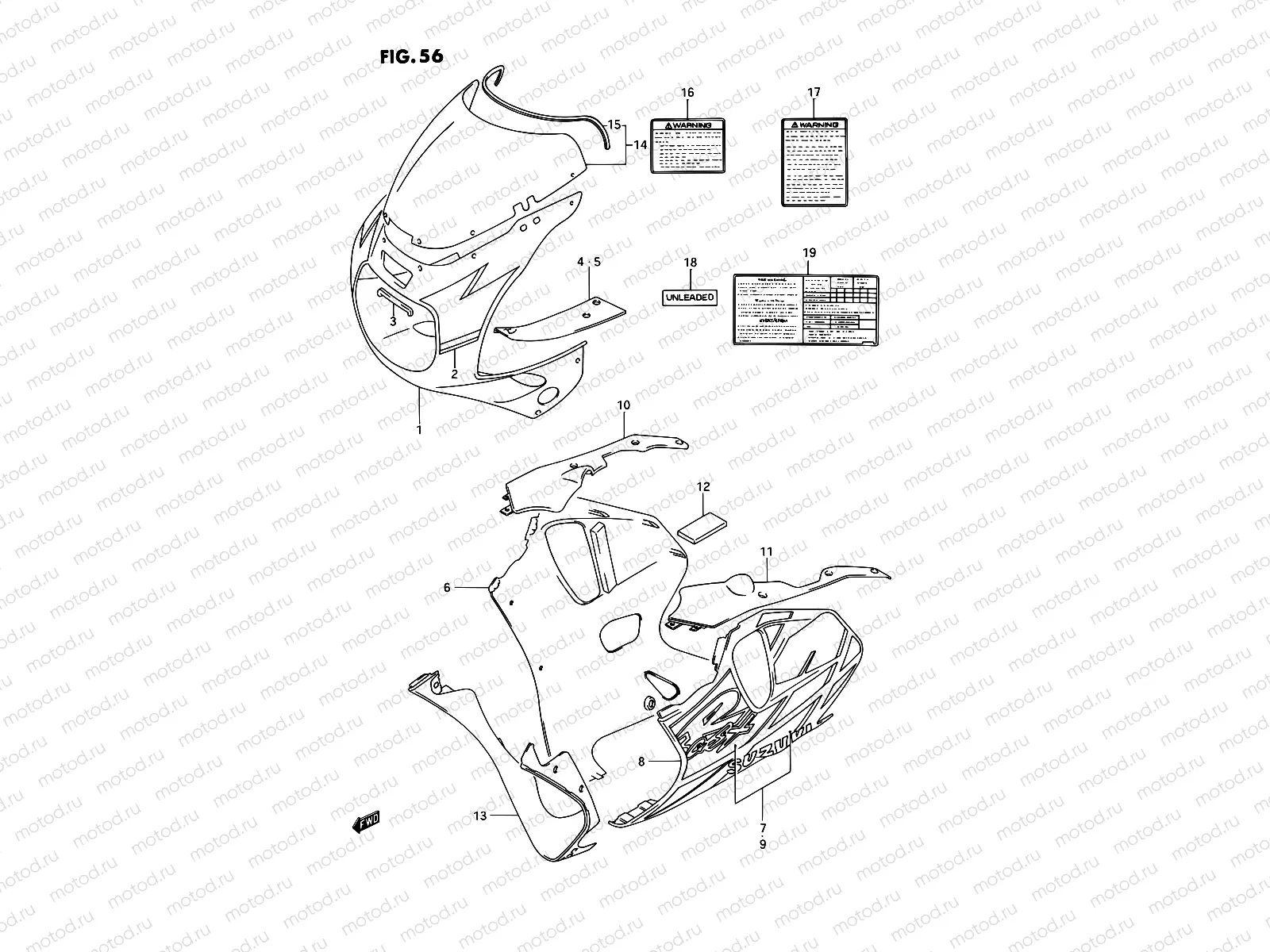 56 - COWLING BODY (MODEL N 3WC)