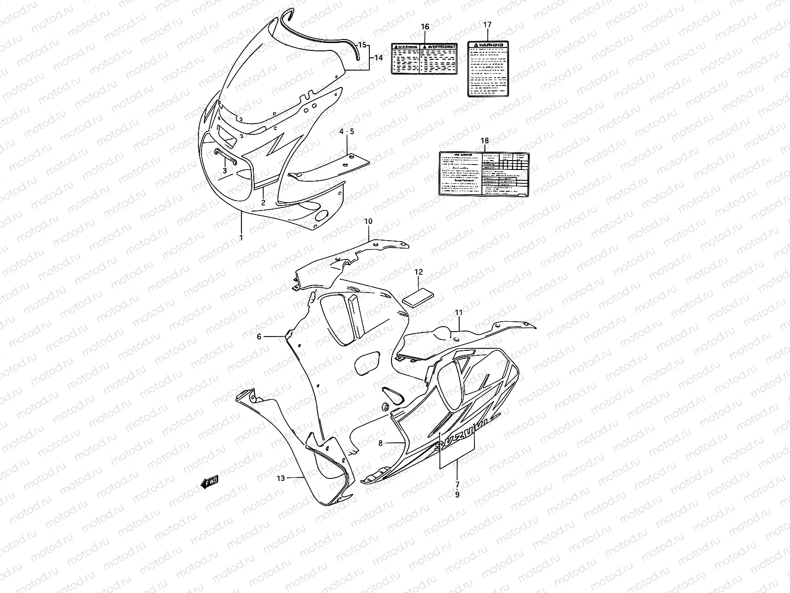 56 - COWLING BODY (MODEL N M18,L97)