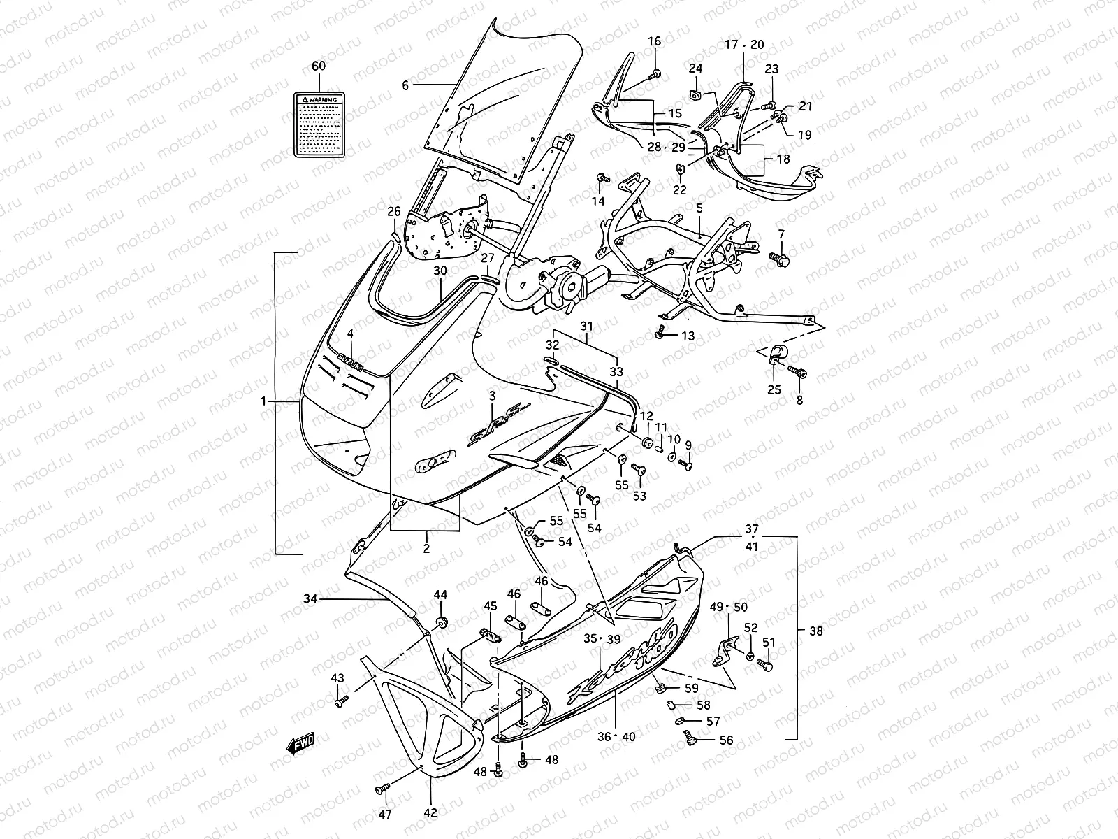 56 - COWLING (MODEL J)