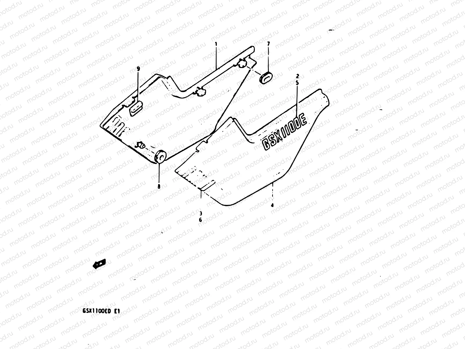 56 - FRAME COVER (GSX1100EZ)