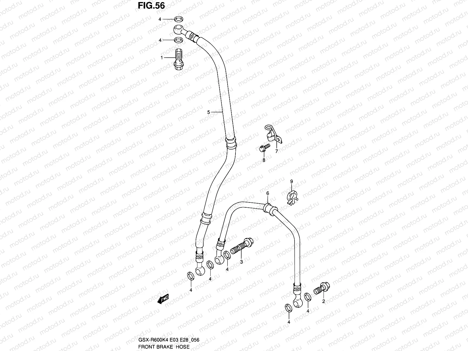 56 - FRONT BRAKE HOSE