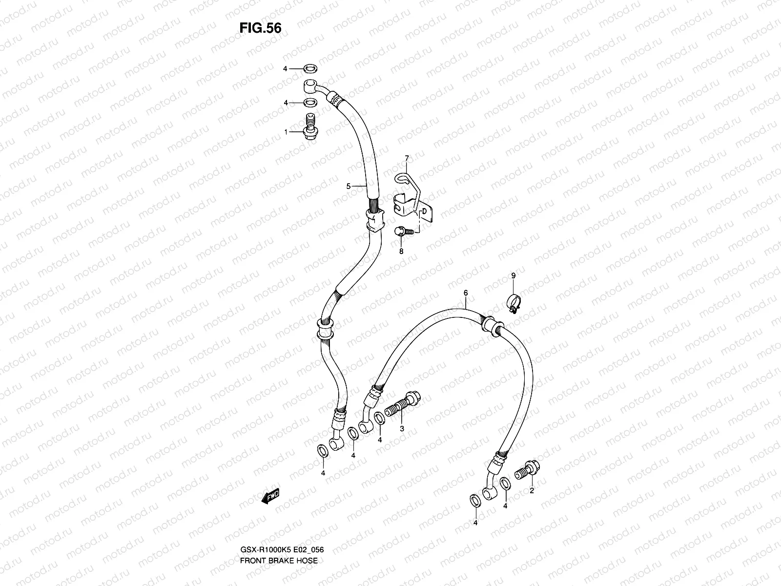 56 - FRONT BRAKE HOSE