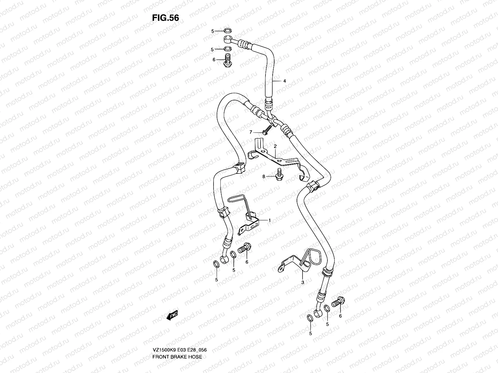 56 - FRONT BRAKE HOSE