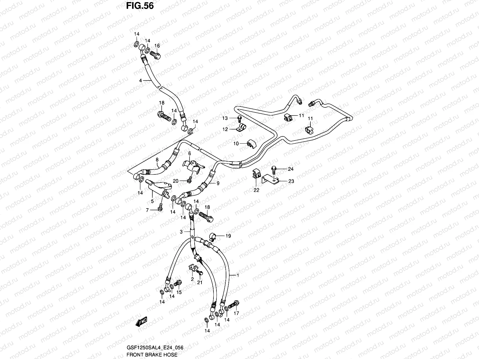 56 - FRONT BRAKE HOSE