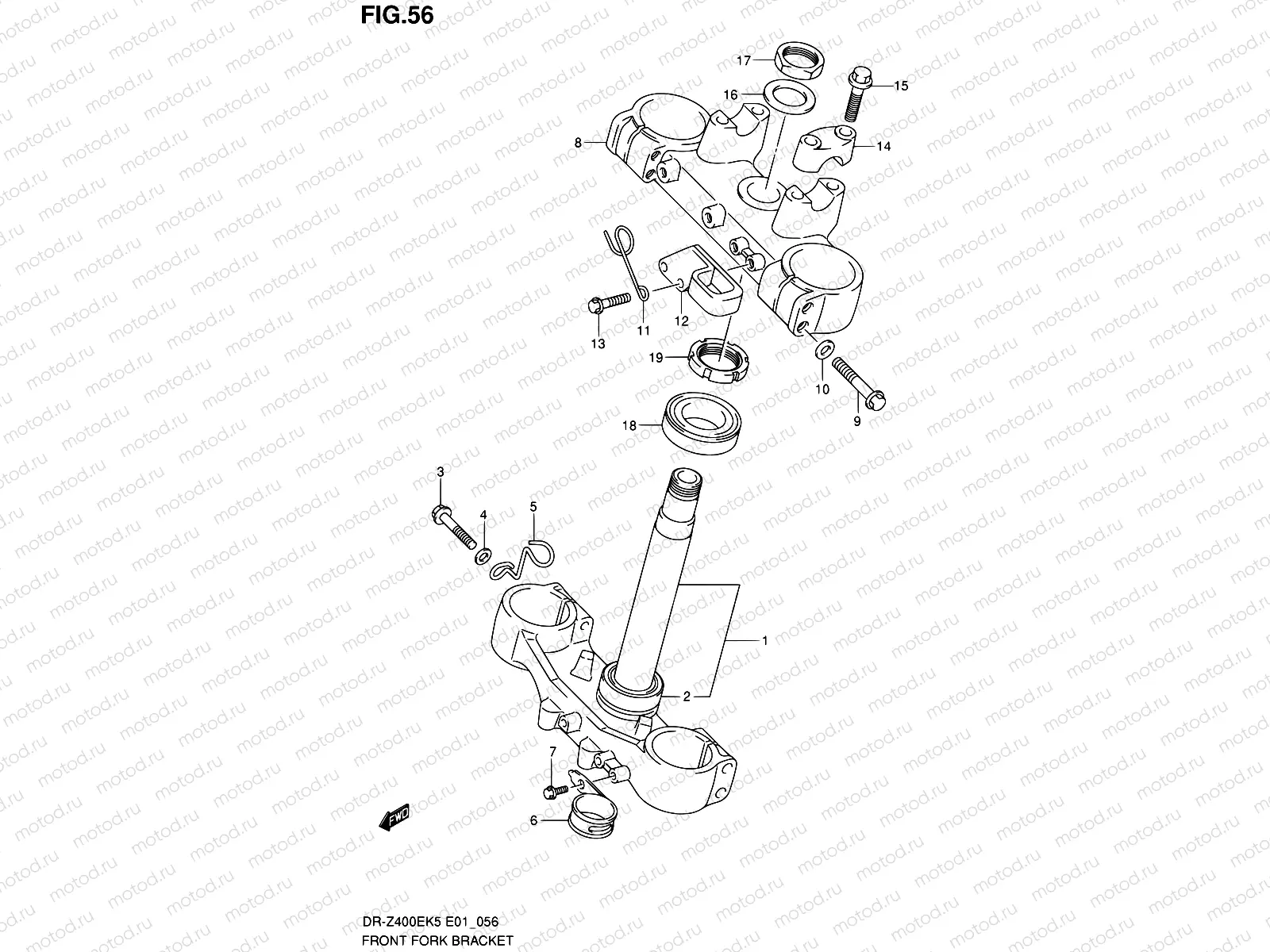 56 - FRONT FORK BRACKET (E01,P37)