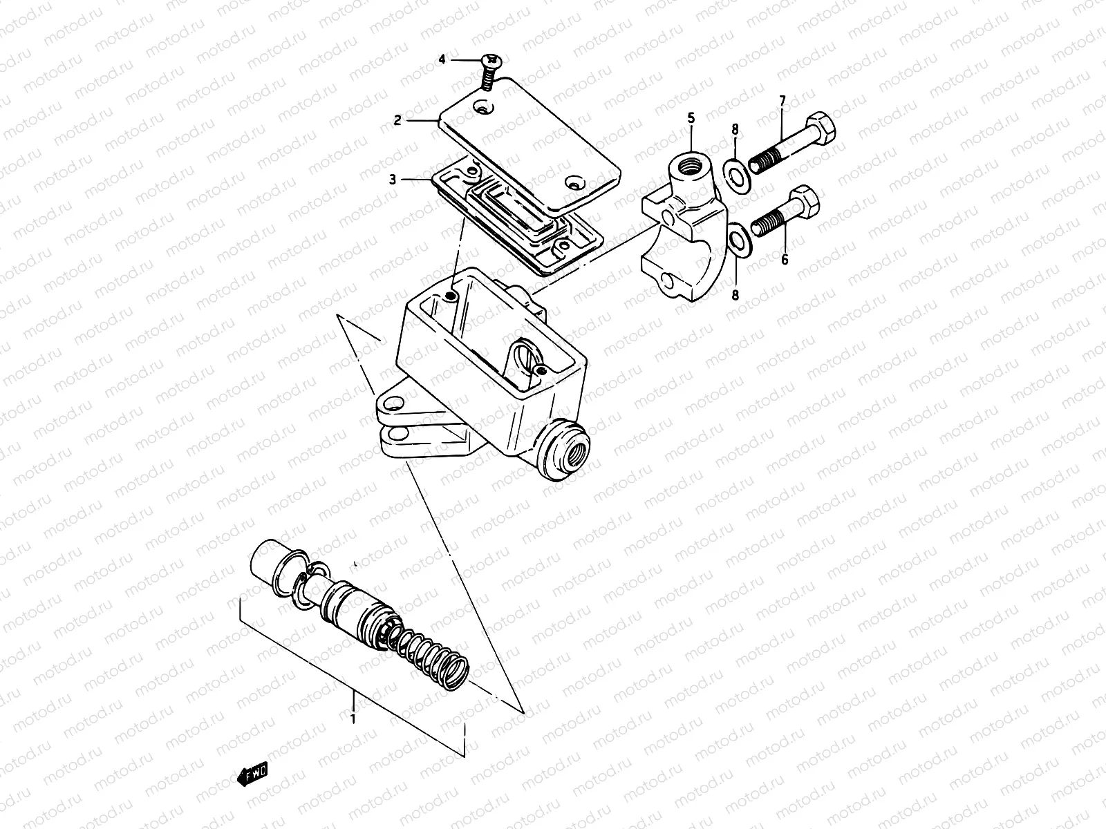 56 - FRONT MASTER CYLINDER (GSX750ESF/EFF/ESG)