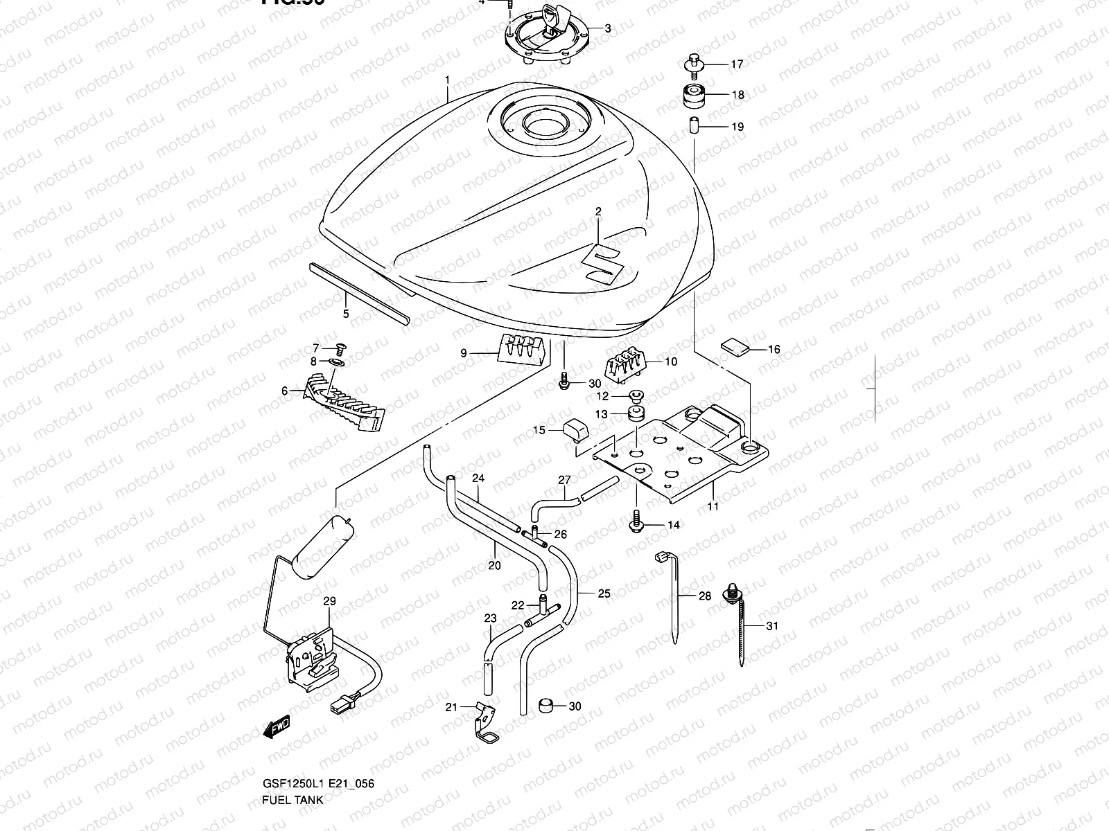 56 - FUEL TANK (GSF1250AL1 E21)
