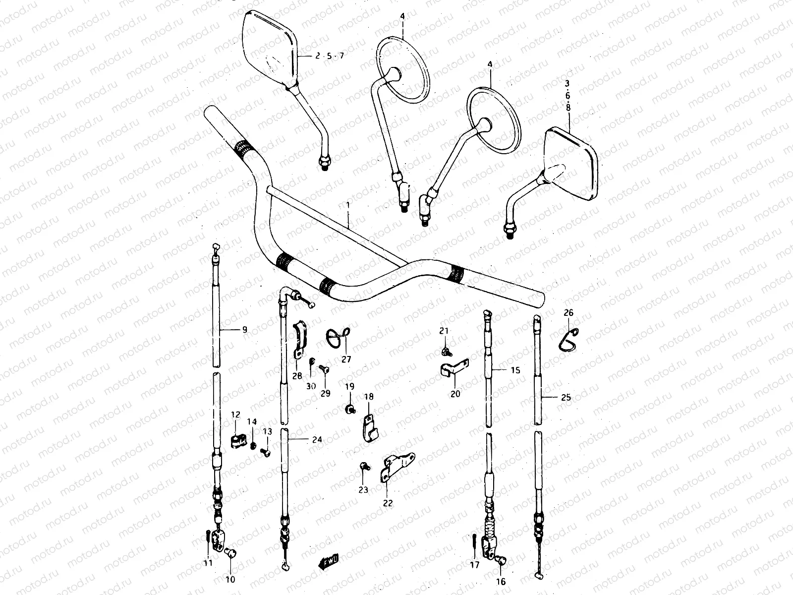 56 - HANDLEBAR (MODEL E)