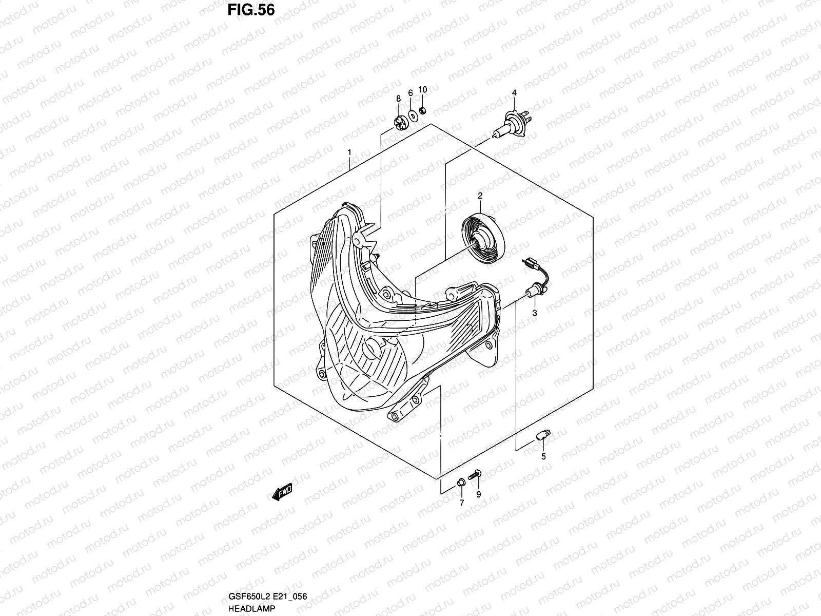 56 - HEADLAMP (GSF650SAL2 E21)