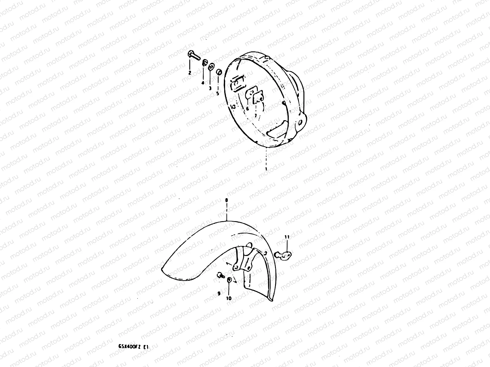 56 - HEADLAMP HOUSING - FRONT FENDER