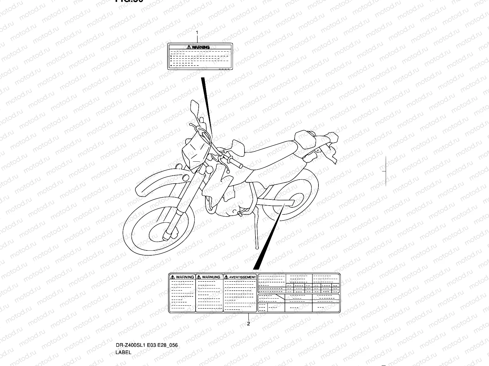 56 - LABEL (DR-Z400SL1 E28)