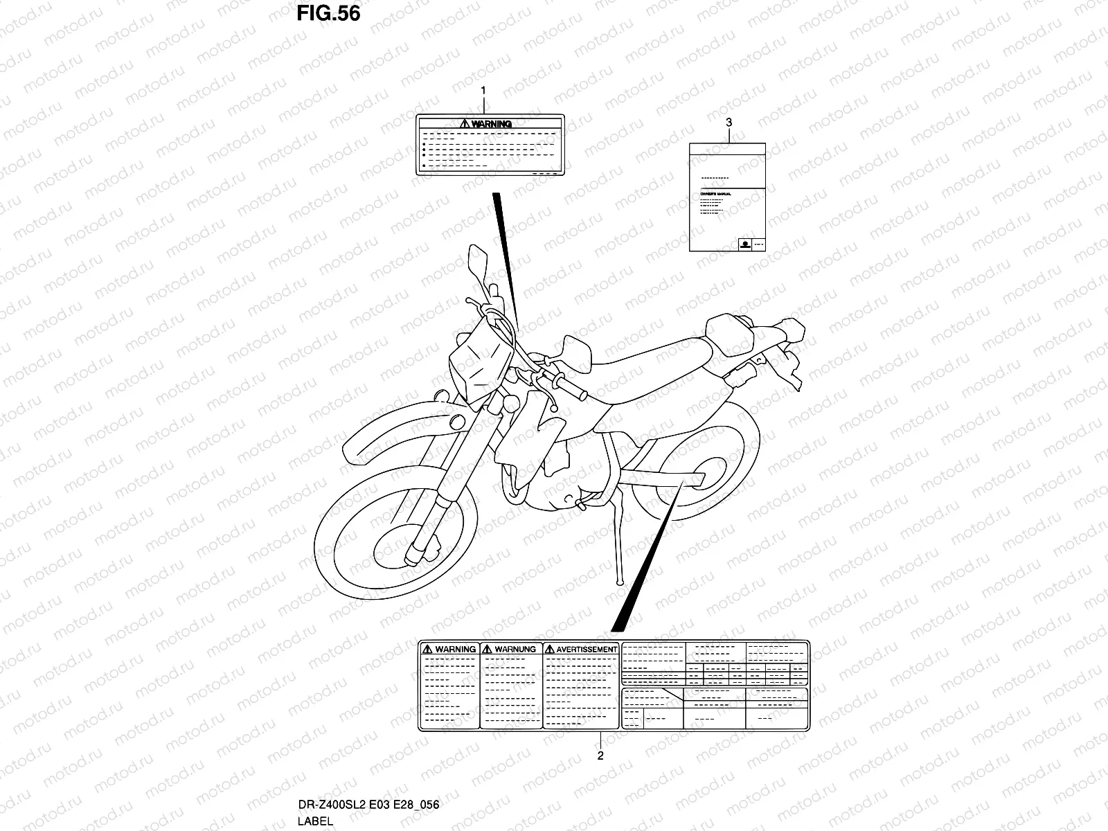 56 - LABEL (DR-Z400SL2 E28)