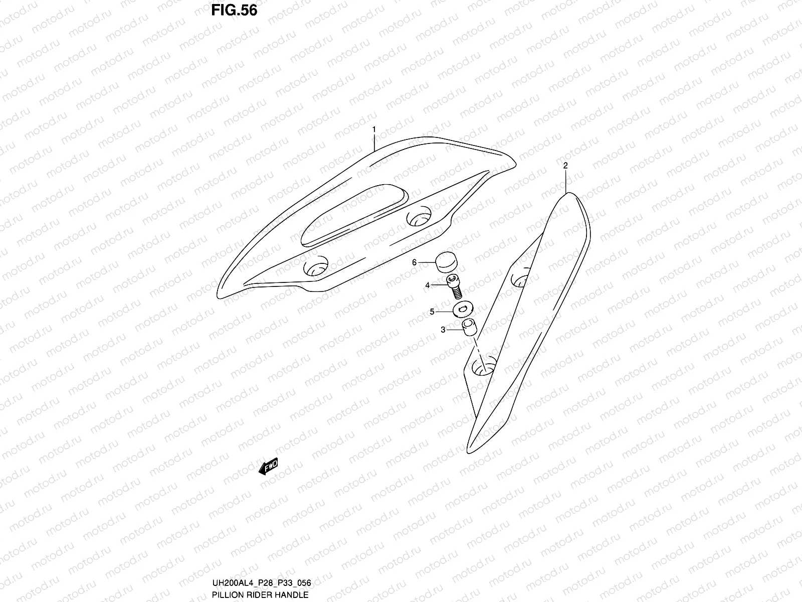 56 - PILLION RIDER HANDLE