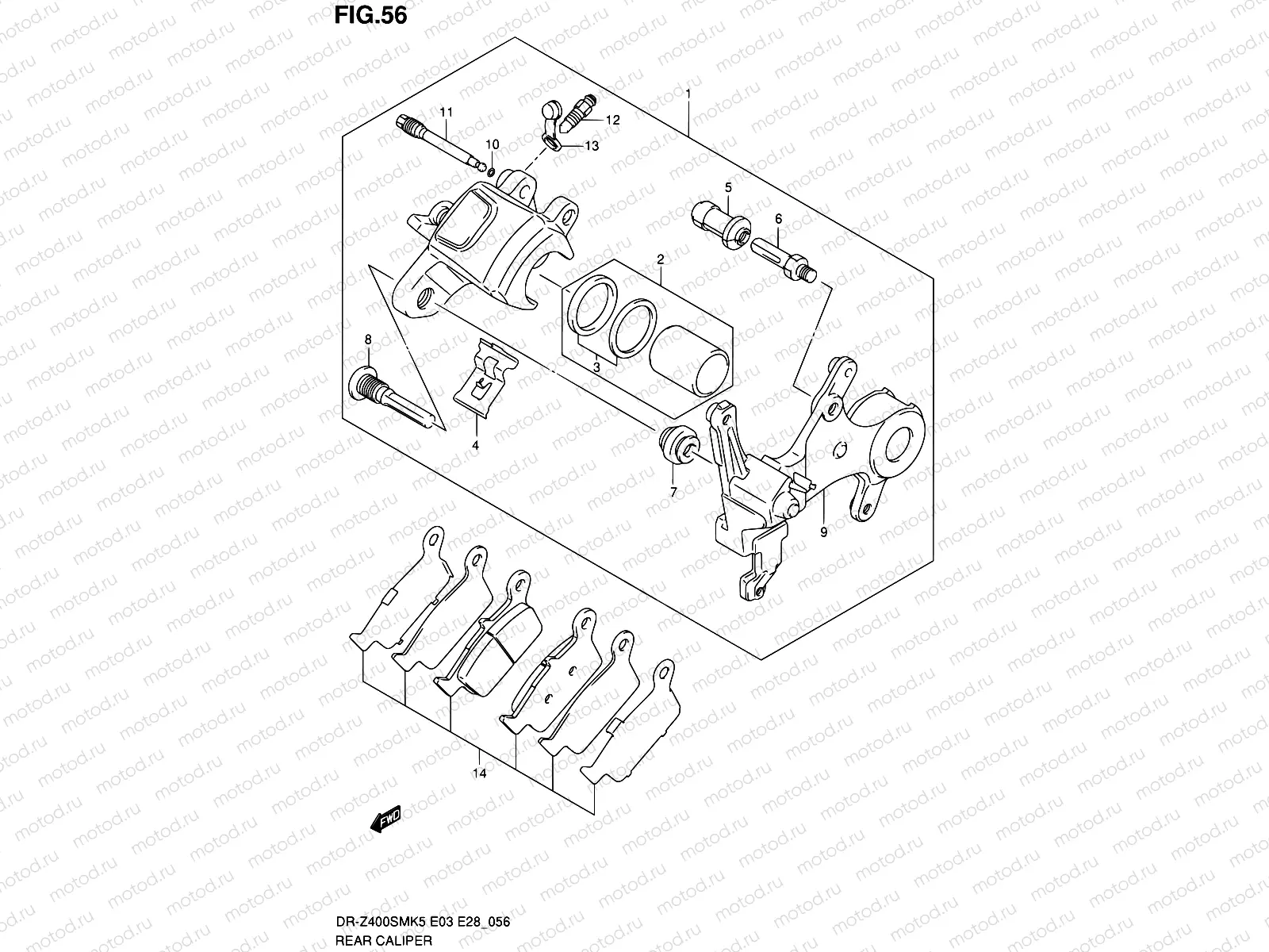 56 - REAR CALIPER
