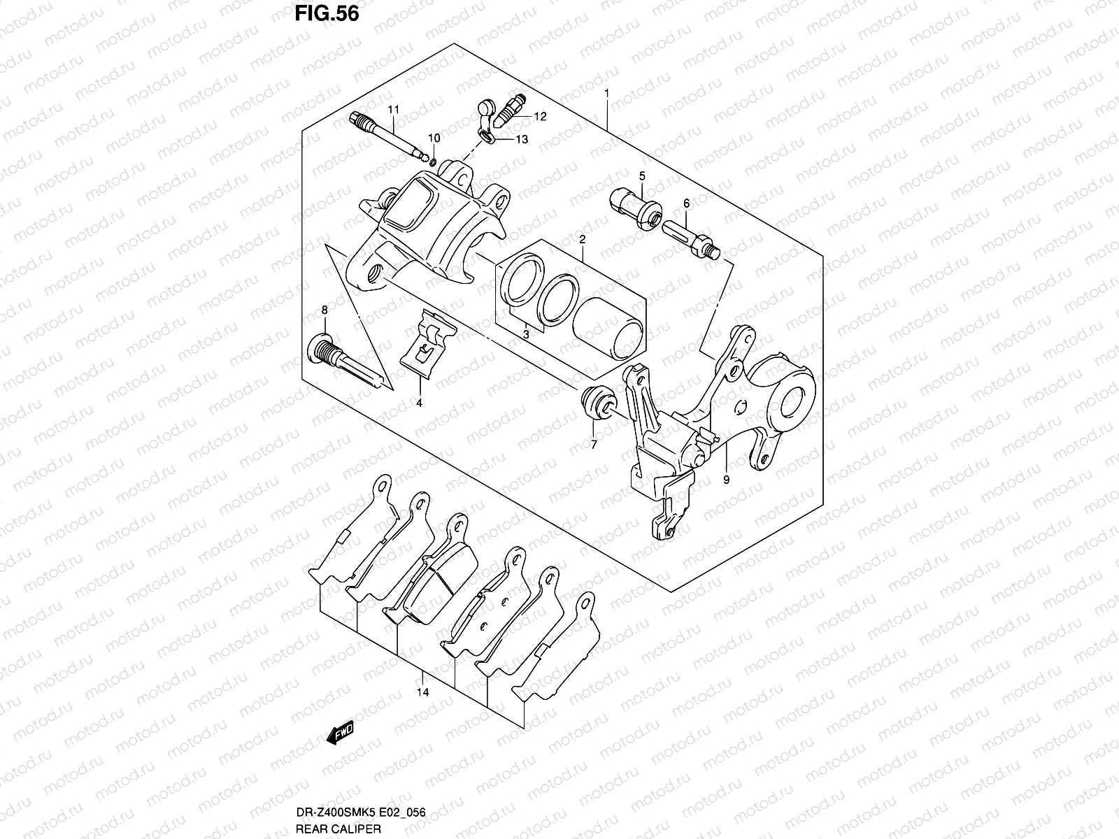 56 - REAR CALIPER