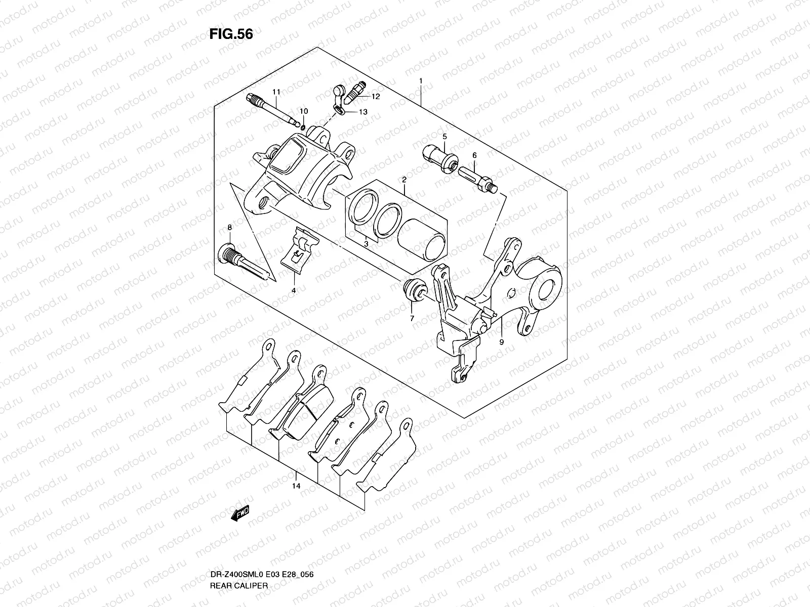 56 - REAR CALIPER
