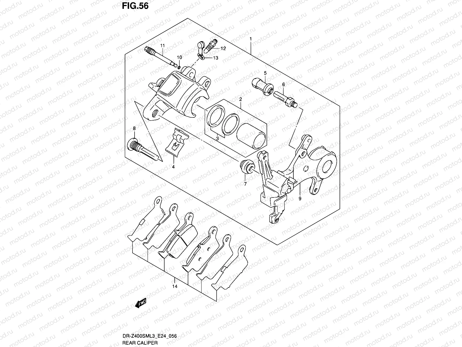56 - REAR CALIPER