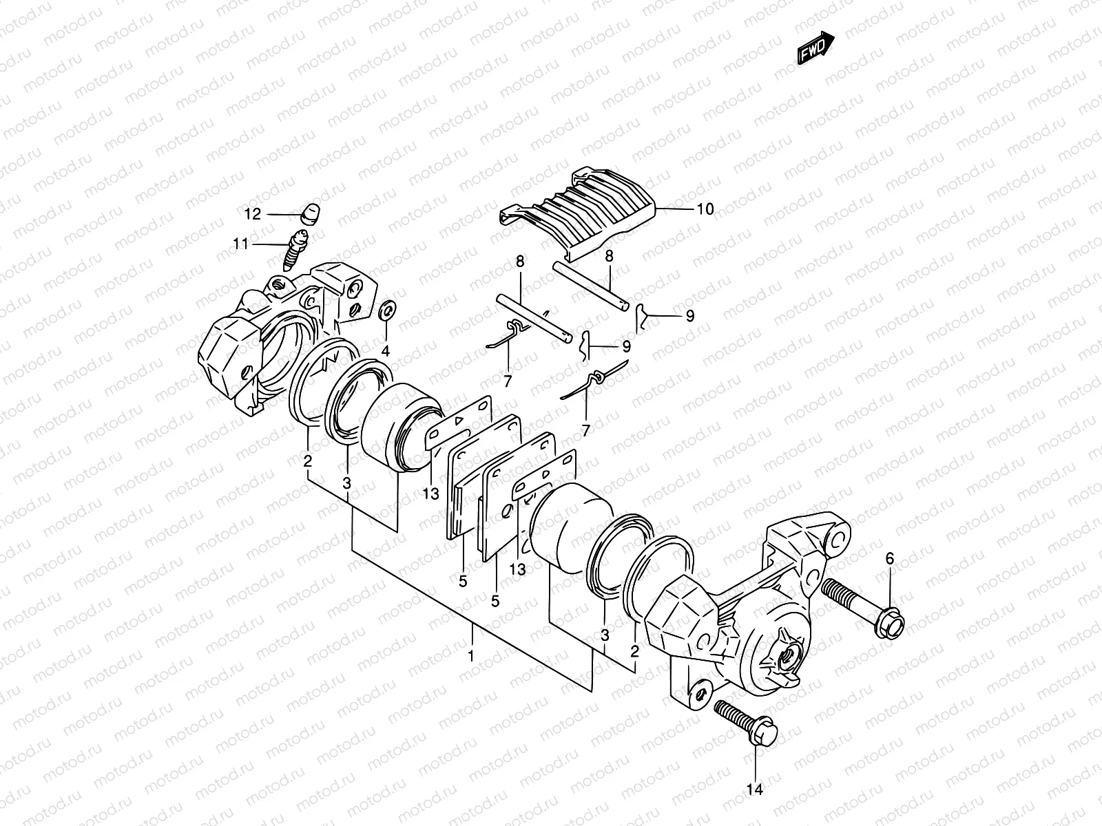 56 - REAR CALIPER (MODEL L/M/N)