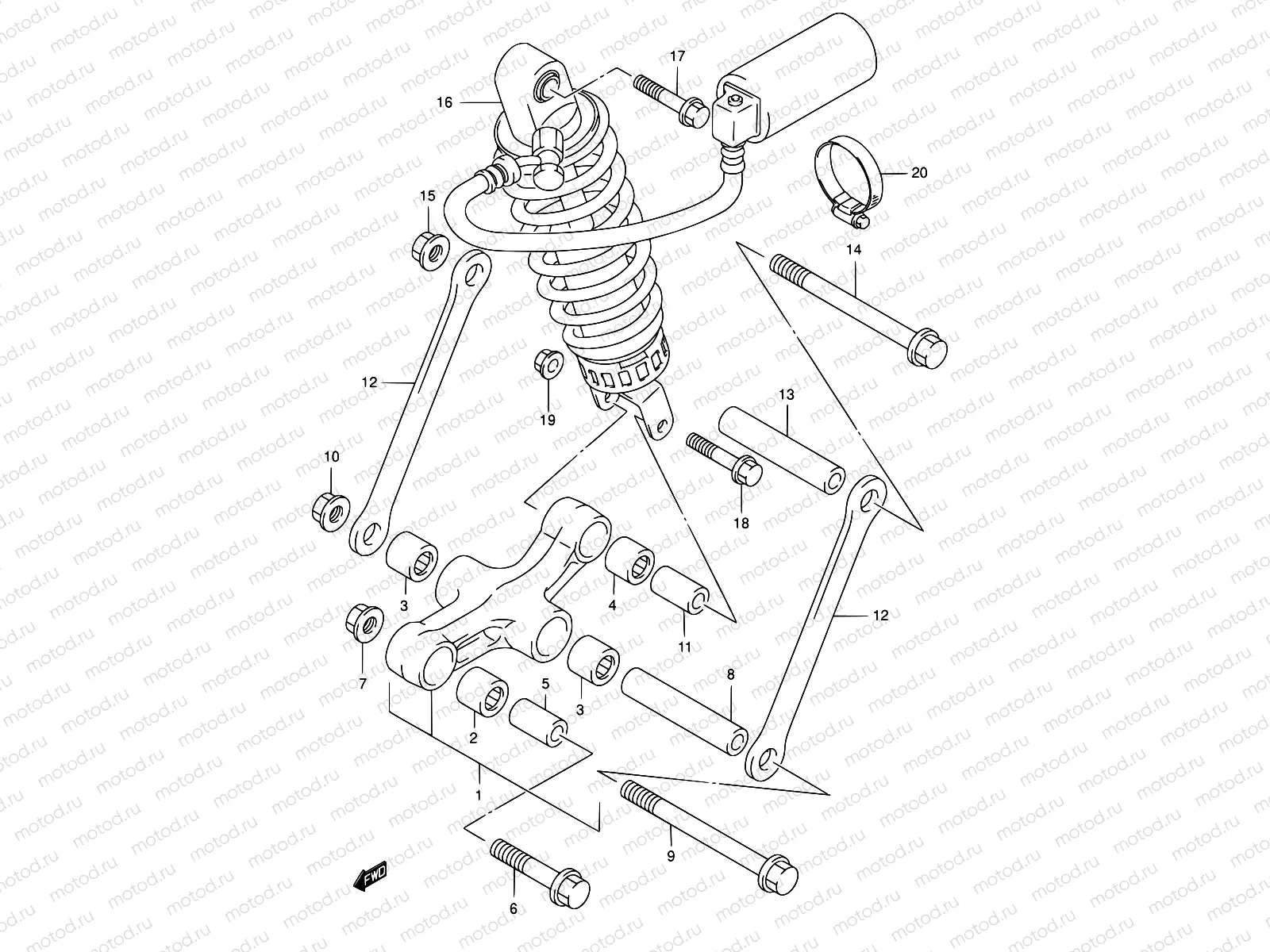 56 - REAR CUSHION LEVER