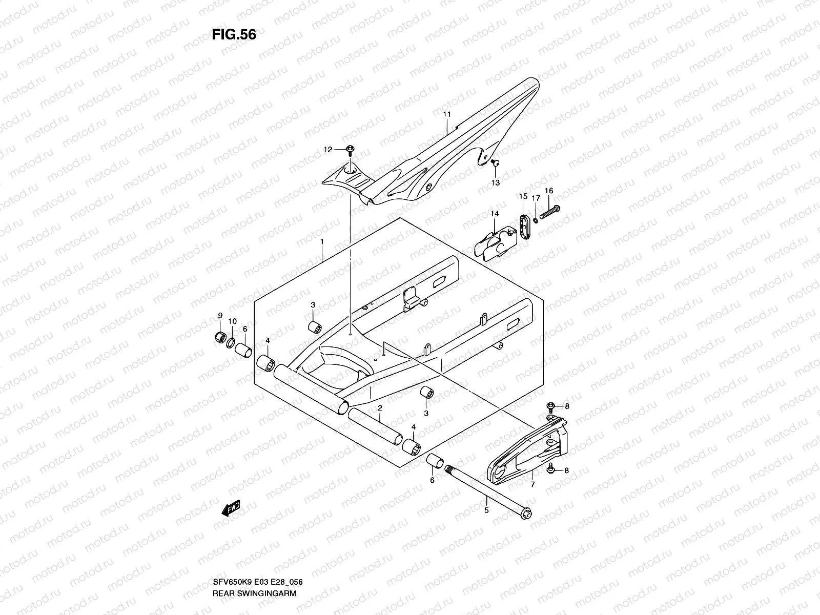 56 - REAR SWINGINGARM