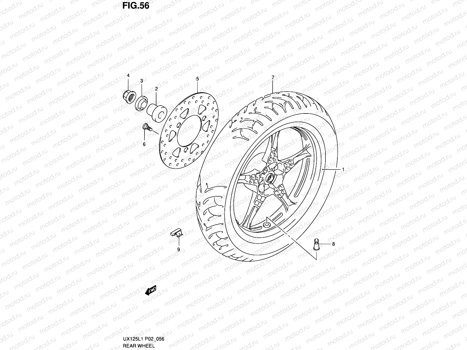 56 - REAR WHEEL