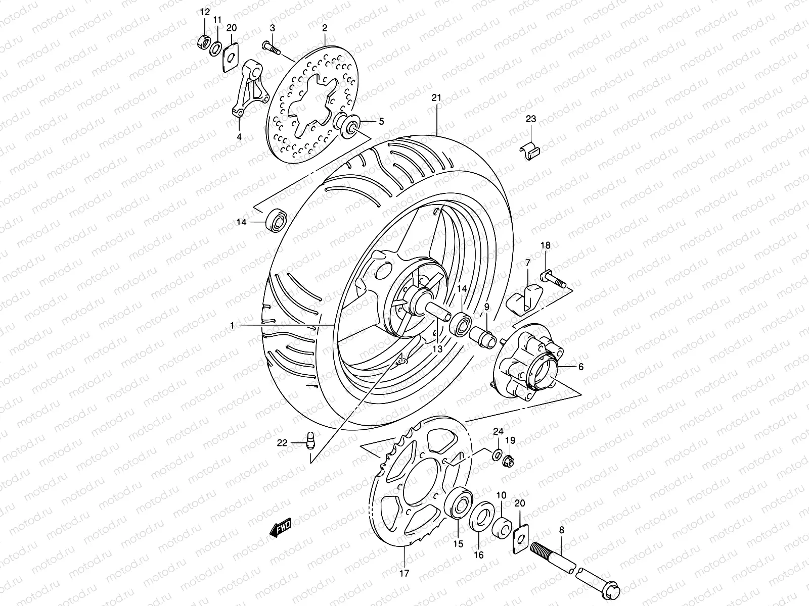 56 - REAR WHEEL