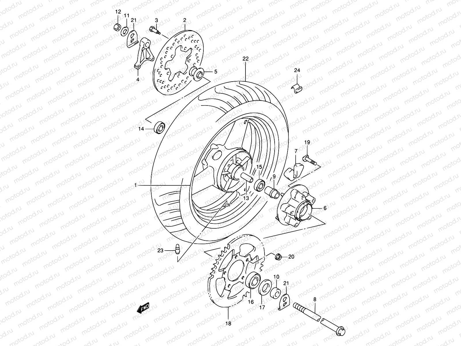 56 - REAR WHEEL