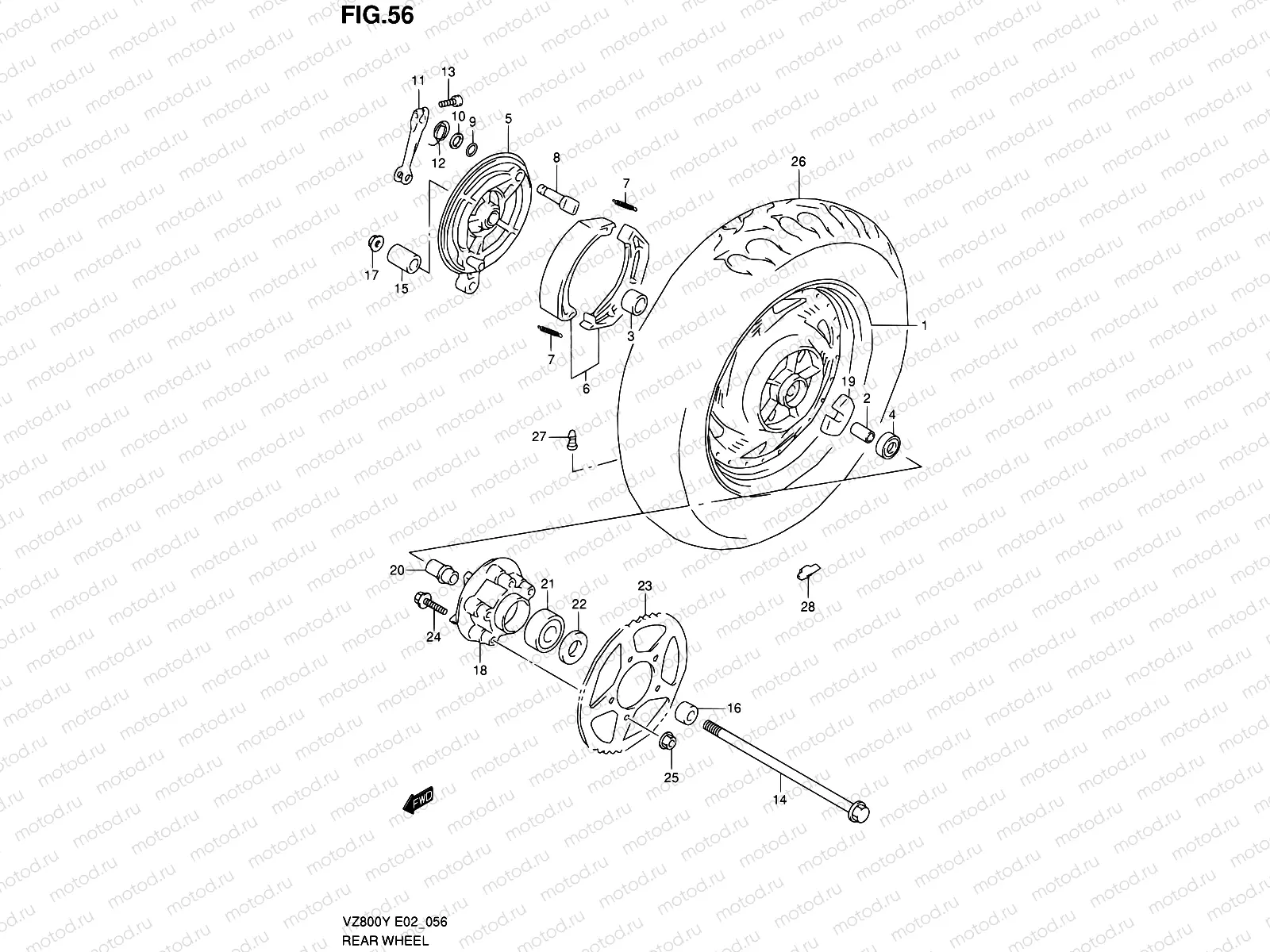 56 - REAR WHEEL