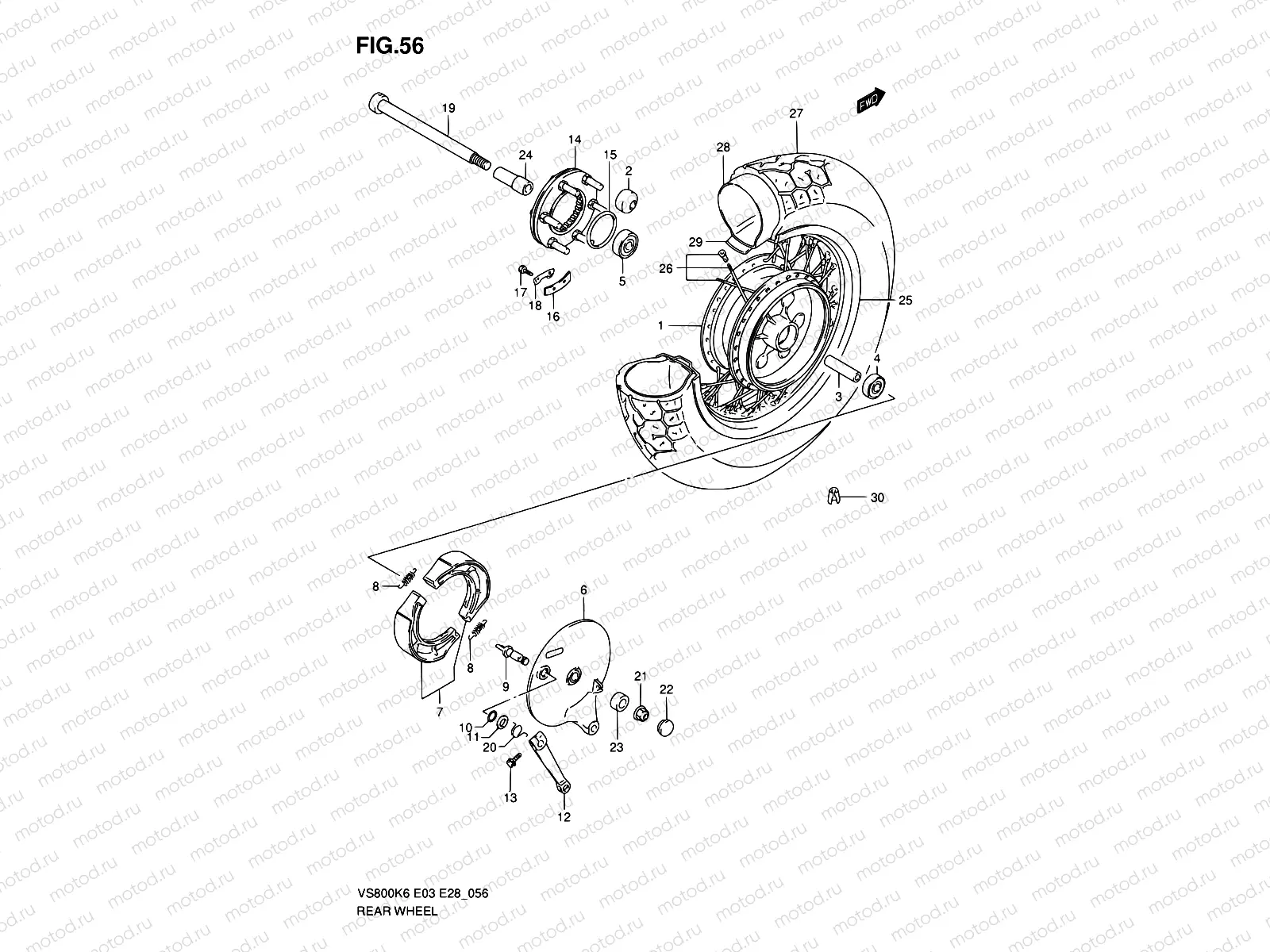 56 - REAR WHEEL