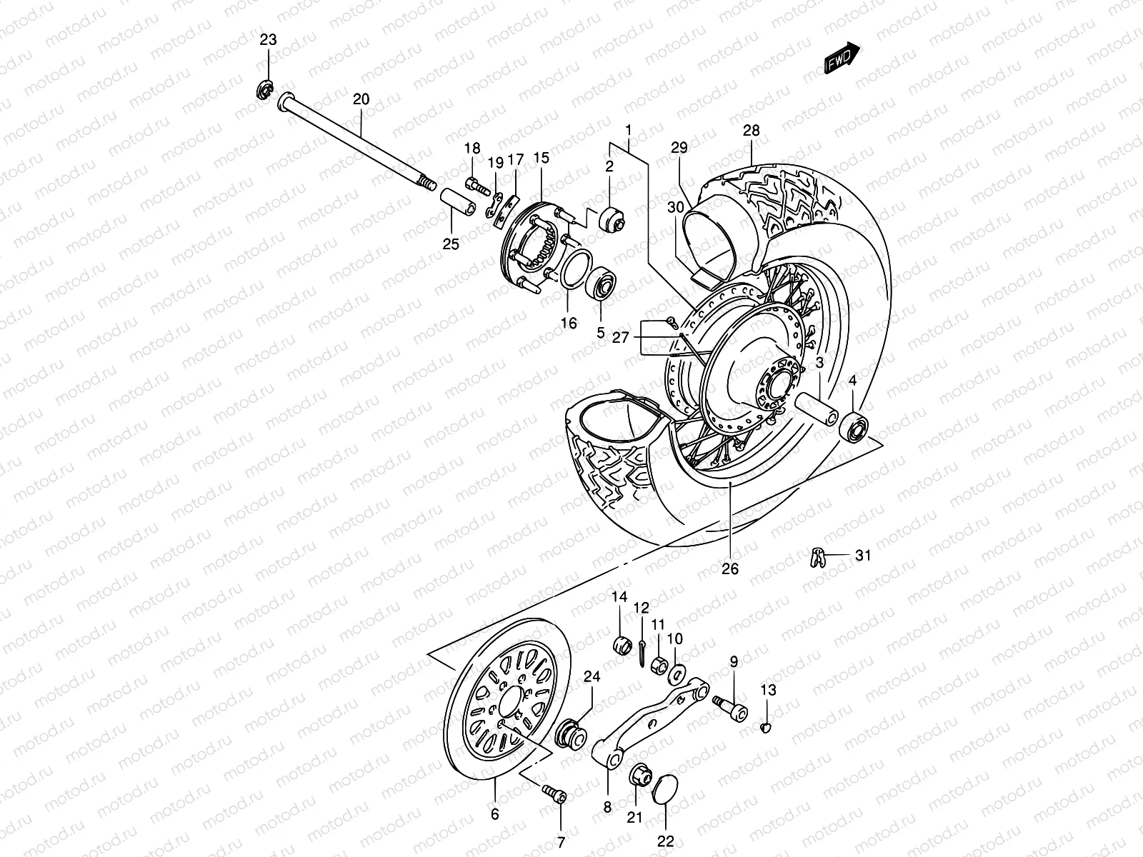 56 - REAR WHEEL